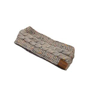 Loritta Womens Knit Headband Ear Warmer With Fleece Lining - Grey One Size